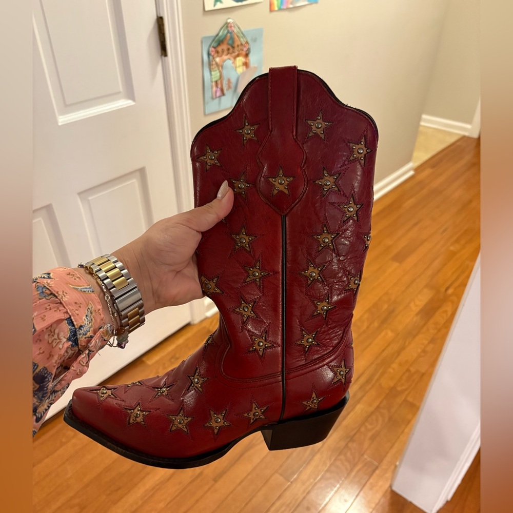 Black Star Women's Marfa Star Inlay Studded Cowboy Boots - size 8.5 - never worn - Picture 3 of 5
